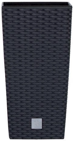 Macetero decorativo Rato Square antracita 32,5 × 32,5 × 61 cm, 21/49 l