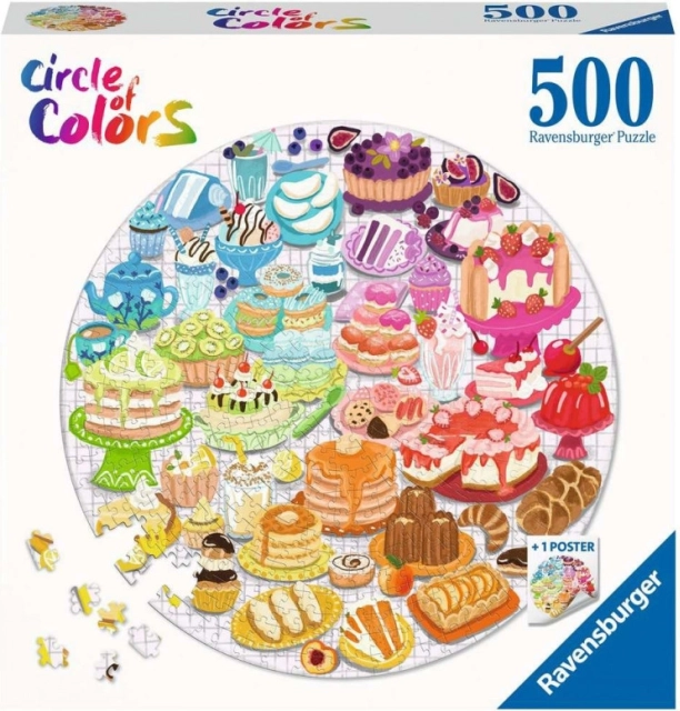 Puzzle circular Ravensburger: Postres 500 piezas