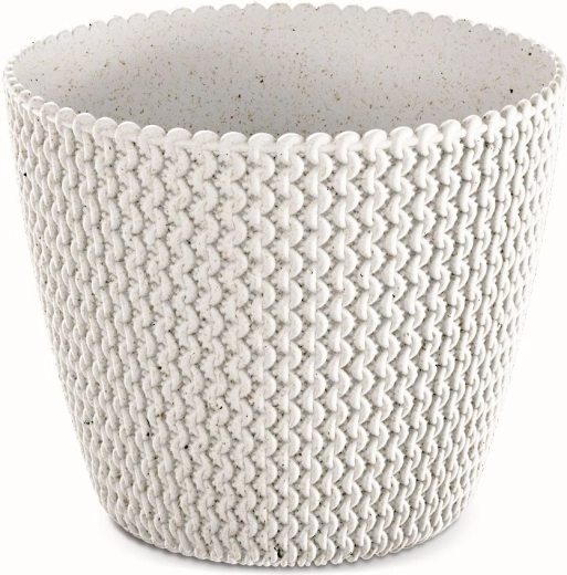 Maceta Splofy Eco Wood 18,7 cm blanca