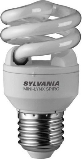 Sylvania Mini-Lynx Spiral 9 W E27 blanco cálido bombilla de bajo consumo