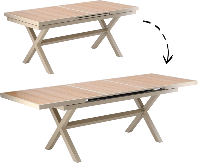 Extensión fluida de 180 a 240 cm