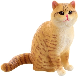 Figura de gato de plástico
