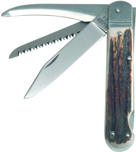 Mikov Fixir 232 cuchillo de caza plegable con asta y funda