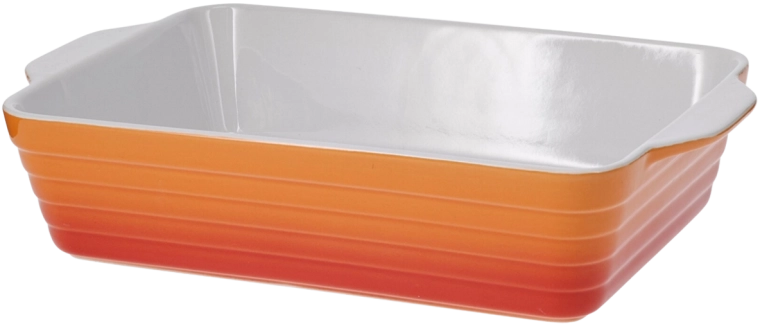 Fuente refractaria para horno 31 × 19 cm naranja