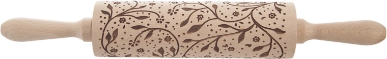 Rodillo decorador de madera con patrón de tallos 20/38 cm