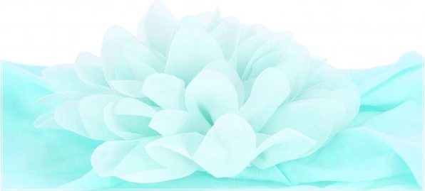 Diadema infantil con flor color menta – ancha