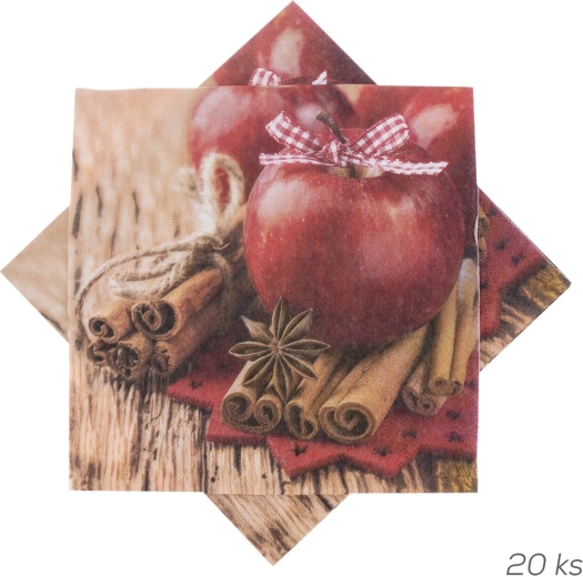 Servilletas de papel con motivo de manzanas 33 × 33 cm 20 uds
