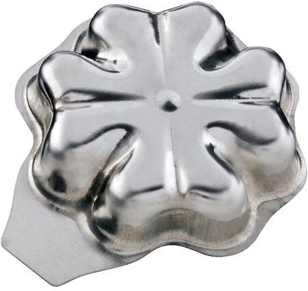 Moldes con forma de trébol de cuatro hojas de chapa estañada, 40 mm (20 uds)
