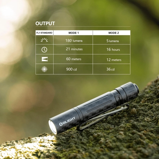 Linterna de bolsillo OLIGHT i3T EOS Carbon Fiber para batería AAA