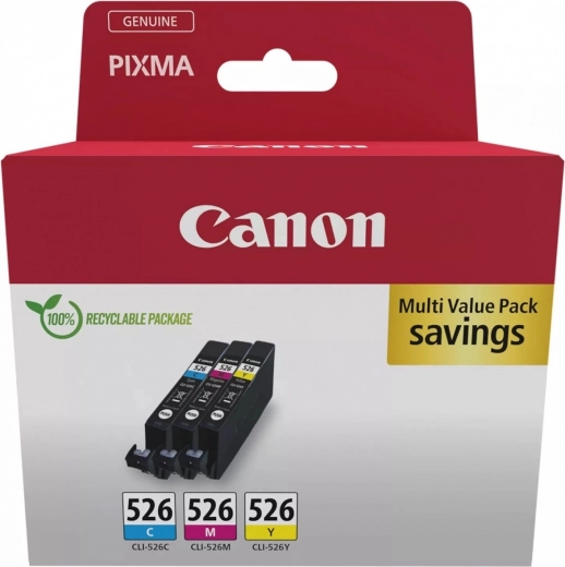 Multipack Canon CLI-526 cian/magenta/amarillo