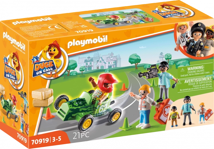 Playmobil Duck On Call Acción de Rescate Ayuda al Piloto