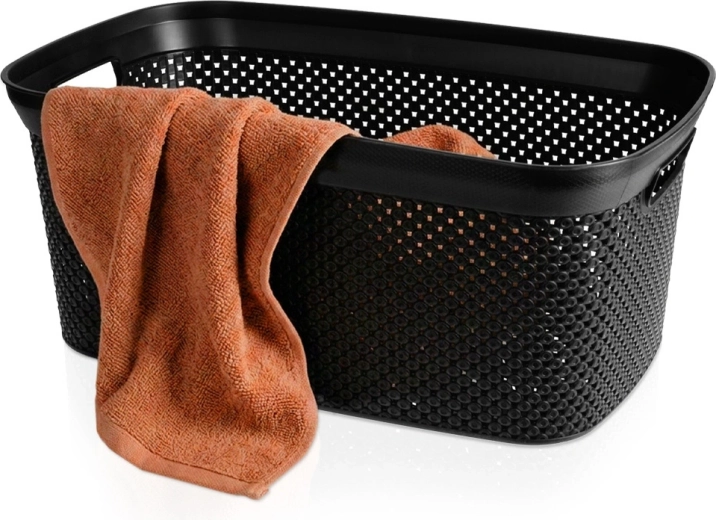 Bathroom Solutions cesto de ropa de plástico negro 35 l