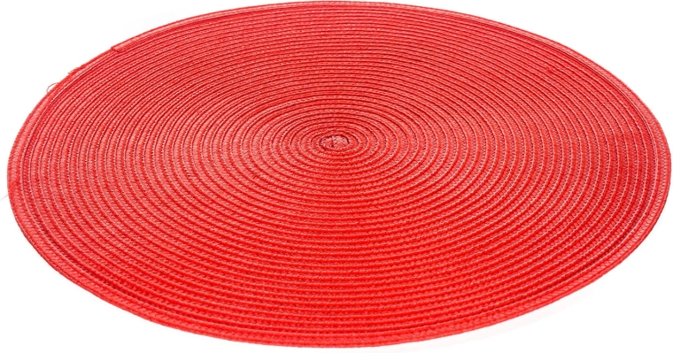 Mantel individual redondo de plástico TONDO 38 cm rojo