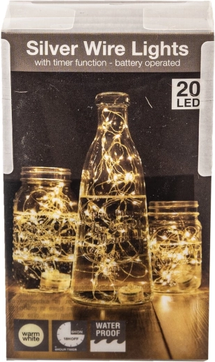 Luces LED para agua amarillas, 20 LED