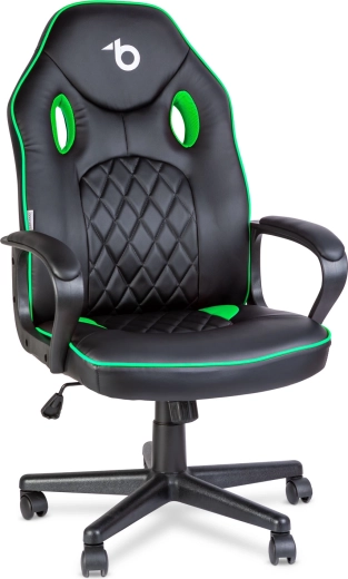 Silla gaming con respaldo negra/verde