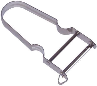Pelador de cocina tipo Y de acero inoxidable, hoja de 4,5 cm