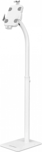Soporte de suelo para tablet con abrazadera con cierre 7,9–11" blanco