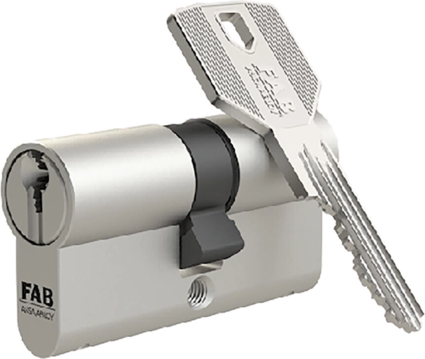 Cilindro de seguridad FAB, 4. clase, 30/35 mm, níquel, 5 llaves