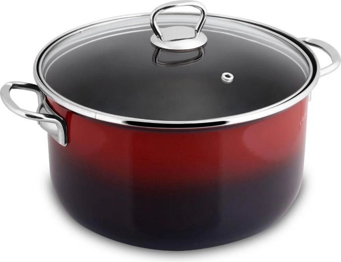 Cacerola esmaltada Lamart con tapa de 22 cm
