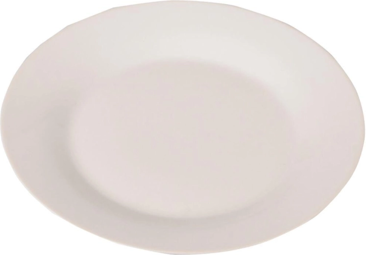 Plato llano de vidrio templado 25 cm blanco CADIX