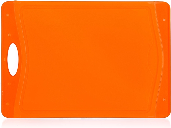 Tabla de cortar antideslizante DUO, 37 × 25,5 cm, naranja