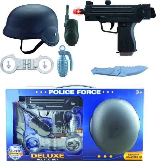 Subfusil de policía con equipamiento – set de 6 piezas