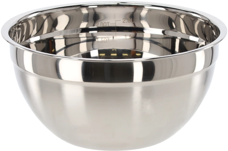 Cuenco de acero inoxidable con medida interior 20 cm, 2,8 l con tapa