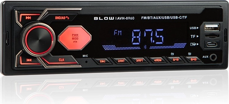 Autorradio 1DIN RDS MP3/USB/micro SD/BLUETOOTH + USB-C