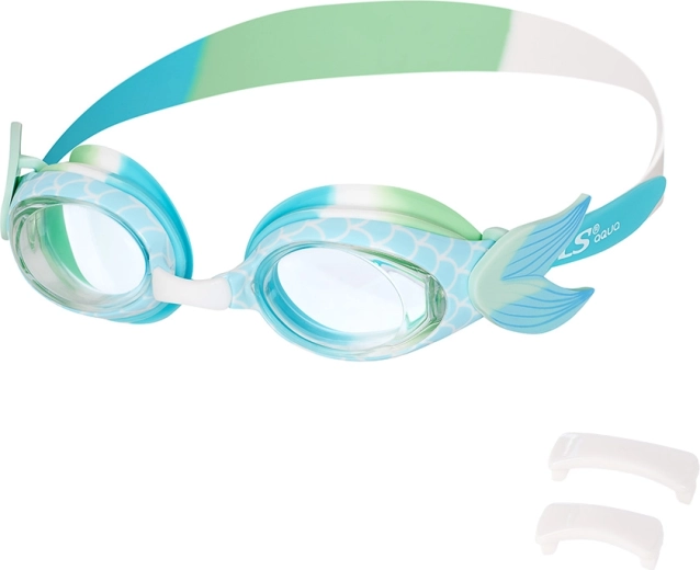 Gafas de natación infantiles con motivo de sirena NILS Aqua azules
