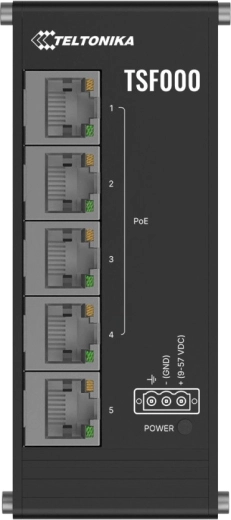Teltonika TSF000 switch Ethernet PoE+ de perfil bajo