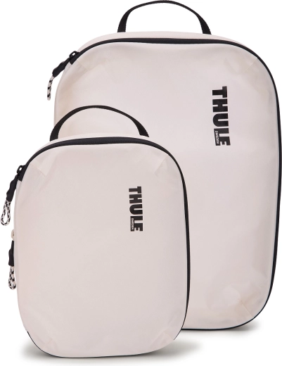 Organizadores de viaje con compresión Thule blancos (pequeño + mediano)