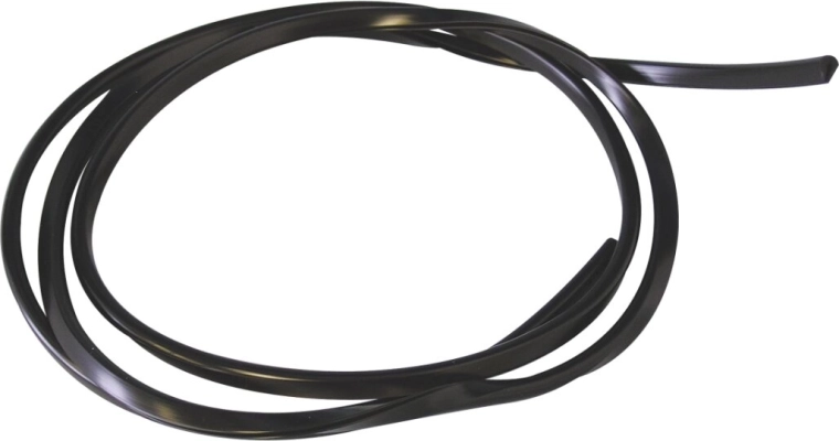 Perfil protector en U para bordes, negro, 1 m