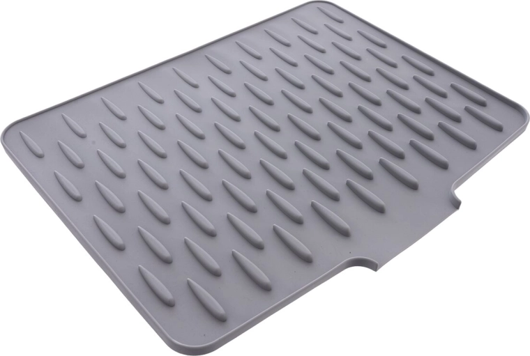 Orion alfombrilla escurreplatos de silicona para fregadero gris 40 × 32,5 cm