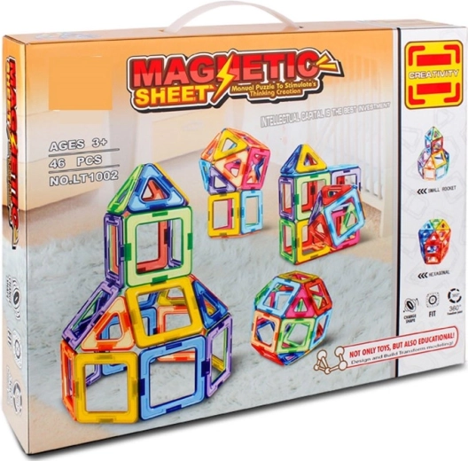 Juego de construcción magnético Magnetic Sheet – 46 piezas