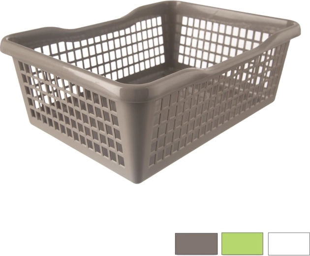 Cesta de almacenamiento de plástico 36 × 27 × 13 cm (mix de colores)