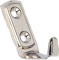 Percha pequeña para muebles 25 × 40 mm, níquel, set de 20 uds