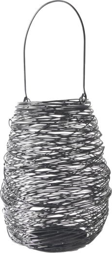 Candelero metálico negro 20 × 20 × 27 cm