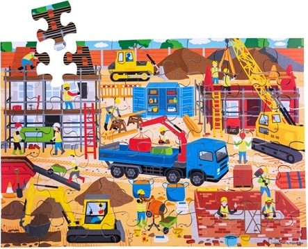 Puzzle de suelo Obra de construcción 48 piezas