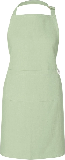 Delantal de cocina con bolsillo 65 × 80 cm, 100% algodón, verde salvia