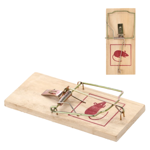 Trampa de madera para ratones y ratas 17,5 × 8 cm