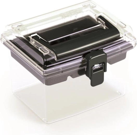 Organizador de plástico con tapa PROSPERPLAST NUF HIGH, negro