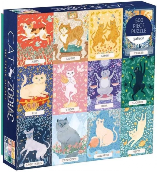 Puzzle Zodíaco Gatuno de 500 piezas de Galison