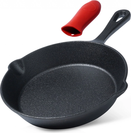 Sartén de hierro fundido con funda de silicona 20 cm