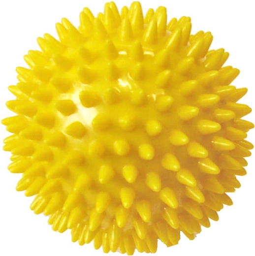 ACRA pelota de masaje con púas 7,5 cm amarilla - 1 unidad