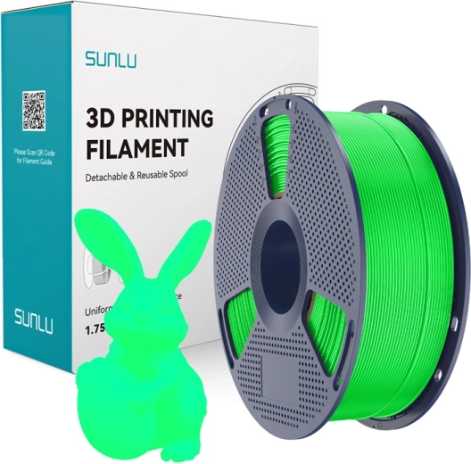 Filamento Sunlu PLA que brilla en la oscuridad – verde