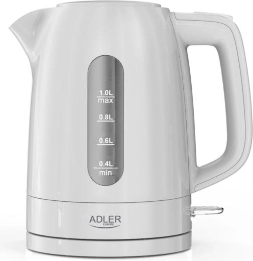 Hervidor eléctrico Adler de 1 l, blanco