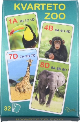 Juego de cartas cuarteto ZOO