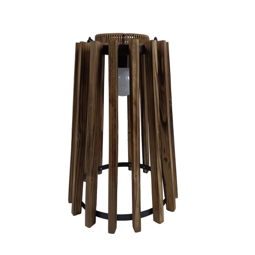 Farolillo solar LED de madera de 47 cm