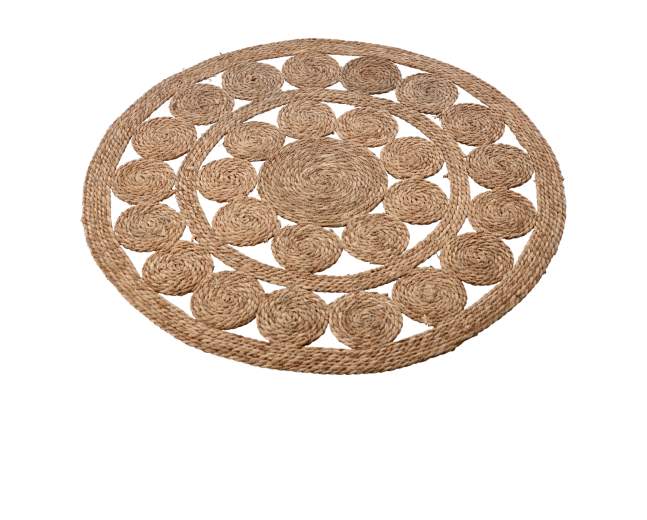 Salvamantel redondo de hierba marina 100 cm