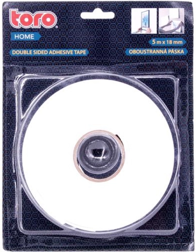 Cinta adhesiva de doble cara TORO 5 m × 18 mm